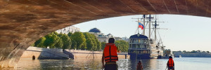 САП прогулка к Петропавловской крепости по воде